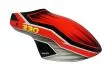 Microheli Fiberglas Haube Red Devil in rot schwarz grauem Design für Blade 330X und 330S