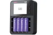 ISDT C4 Evo 4x AAA / AA oder 18650 / 26700 Li-F e/Li-Ion für USB-C Versorgung Ladegerät