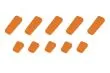 Schalterabdeckung eckig aus Soft Silikon in orange 10Stück, je 5x groß und 5x klein