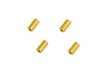 Abstandshalter / Spacer / Standoff M3 Aluminium eloxiert glatt in gold 4Stück 10mm