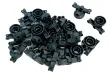 KBW Klemmbausteine Technik Radaufhängung mit 2 Pin Löcher und 2 Pin arm in schwarz 25Stück