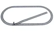 STS Klemmbausteine Eisenbahn Schienenkreis L - Oval mit Abstellgleis Im Karton - 33 Teile