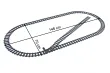 STS Klemmbausteine Eisenbahn Schienenkreis L - Oval mit Abstellgleis Im Karton - 33 Teile