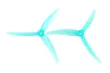 HQ Juicy 3Blatt Propeller 40x5,1x4mm in Blau Transparent Poly Carbonate 2xCW und 2xCCW