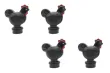 Klemmbausteine Tier Huhn in schwarz 4Stück