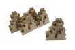 KBW Klemmbausteine Felsen Rock Panel 3x8x7 in Hell Beige / Tan 5Stück