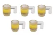 Klemmbausteine Zubehör Bierkrug Set mit Pils Bier bestehend aus 5 Krügen