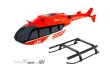 Microheli Scale Rumpf Set Airbrush Fiberglass EC145 für OMPHobby M2, EVO