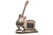 Lasercut Holzbausatz Standmodell Musikinstrument E-Gitarre - 140 Teile