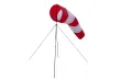 Windsack im Airport Design 180cm mit einem zusammensteckbaren Haltestab und Abspannvorrichtung