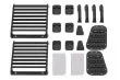 RC Crawler Scalezubehör Set Frontlampenschutz, Ansauggitter, Tür, Motorabdeckung und Deko-Scharniere für TRX-4