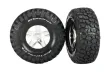 Traxxas Tuning BFGoodrich S1 Reifen auf Felgen in Satin chrom schwarz 2Stück hinten für Slash und Ford F-150 Raptor Fox 1/10