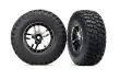 Traxxas Tuning BFGoodrich S1 Reifen auf Felgen in Satin chrom schwarz 2Stück hinten für Slash 1/10