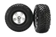 Traxxas Tuning SCT Reifen auf Felgen in Satin chrom schwarz 2Stück vorne für Slash und Ford F-150 Raptor Fox 1/10