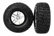 Traxxas Tuning Kumho S1 Reifen auf Felgen in Satin chrom schwarz 2Stück hinten für Slash und Ford F-150 Raptor Fox 1/10