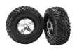 Traxxas Tuning SCT Reifen auf Felgen in Satin chrom schwarz 2Stück hinten für Slash und Ford F-150 Raptor Fox 1/10