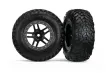 Traxxas Tuning SCT Reifen auf Felgen in schwarz Satin chrom 2Stück hinten für Slash 1/10