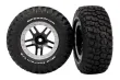 Traxxas Tuning BFGoodrich TA KM2 Reifen auf Felgen in schwarz Satin chrom 2Stück hinten für Slash und Ford F-150 Raptor Fox 1/10