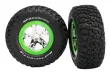 Traxxas Tuning BFGoodrich Reifen auf Felgen in chrom grün 2Stück vorne für Slash und Ford F-150 Raptor Fox 1/10
