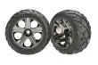 Traxxas Tuning Anaconda Reifen auf All-Star 2,8 Felgen in schwarz chrom 2Stück vorne für Nitro Rustler und Jato 1/10