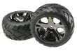 Traxxas Tuning Anaconda Reifen auf All-Star 2,8 Felgen in schwarz chrom 2Stück hinten für Stampede und Rustler 1/10