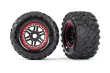 Traxxas Tuning MT Reifen auf 2,8 Felgen in schwarz rot 2Stück für Maxx 1/10