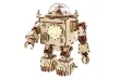 Lasercut Holzbausatz Funktionsmodell Orpheus Roboter mit Musikspieluhr 221 Teile