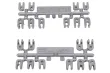 Tamiya RC Ersatzteile für MF01X LED-Befestigungen 20Stück