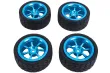MBW RC CAR Tuningteile für RC Auto Mini Cito und DF Z06 Buggy Metall Felgen mit Reifen in blau