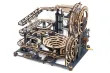 Lasercut Holzbausatz Funktionsmodell Murmelbahn mit Dualantrieb Spaceport