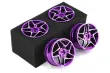 Tuningteile Aluminium 52mm Metall Felgen Star in violett 4Stück für Tamiya TT02