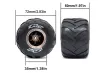 FuriTek Monster-Truck Reifen auf Felgen 72x50mm 4Stück für 1/18 und 1/24