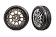 Traxxas Tuning Alias Rillen Reifen auf Tracer 2,2 Felgen in schwarz-chrom vorne 2Stück für Bandit 1/10
