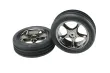 Traxxas Tuning Alias Rillen Reifen auf Tracer 2,2 Felgen in schwarz-chrom vorne 2Stück für Bandit 1/10