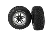 Traxxas Tuning BFGoodrich KM2 Reifen auf Felgen in satin-chrom schwarz vorne 2Stück für Ford Raptor und Slash 1/10