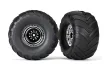 Traxxas Tuning Terra Grove Reifen auf Felgen in Chrom Vorne 2Stück für Bigfoot und Stampede 1/10