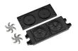 Traxxas Ersatzteile Kühlradiator mit Lüftern Nachbildung in schwarz 2Stück für Unlimited Desert Racer 1/7