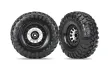 Traxxas Tuning Canyon Trail 5,3x2,2 Reifen auf Method Felgen in schwarz-chrom 2Stück (für TRX8140) für TRX-4 1/10