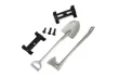 Traxxas Zubehör Schaufel, Axt und Befestigung in weiß für TRX-4 1/10