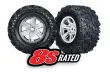 Traxxas Tuning Maxx AT Reifen auf X-Maxx Felgen in satin-chrom 8S Rated 2Stück für X-Maxx 1/7