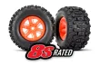 Traxxas Tuning Sledgehammer Reifen auf X-Maxx Felgen in orange 8S Rated 2Stück für X-Maxx 1/7