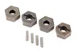 Traxxas Ersatzteile Extreme Heavy Duty Radmitnehmer aus Stahl 12mm 4Stück (für TRX9080 Kit) für Ford Fiesta, Raptor, Rustler, Slash und Stampede 1/10