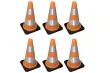 RC Scalezubehör 1/8 Verkehrskegel (Warnkegel) orange/weiß reflektierend 5,7x5,7x9,3cm 6Stück