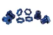 Traxxas Zubehör Radmitnehmer mit Muttern aus Aluminium 17mm in blau 4Stück für Bigfoot, Rustler, Slash und Stampede 1/10