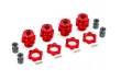 Traxxas Tuning Radmitnehmer 17mm mit Muttern in Rot für TRX9080 für Jato, Rustler, Slash und Stampede 1/10