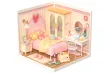 Lasercut Kunststoff Bausatz Standmodell DIY Miniature Haus Super Creator Serie Liebliches Rosa Schlafzimmer - 105 Teile