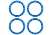 Traxxas Tuning Pro Scale Beadlock Ringe aus Aluminium in Blau 4Stück für Maxx-Slash 1/8 und UDR 1/7