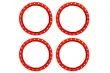 Traxxas Tuning Pro Scale Beadlock Ringe aus Aluminium in Rot 4Stück für Maxx-Slash 1/8 und UDR 1/7