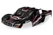 Traxxas Tuning Karosserie in Schwarz mit Aufkleber für Slash 4x4 1/16