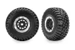 Traxxas Ersatzteile BFGoodrich Mud-Terrain Reifen Schwarz auf Felgen in Chrom 2Stück für Mini-Slash 4x4 1/16